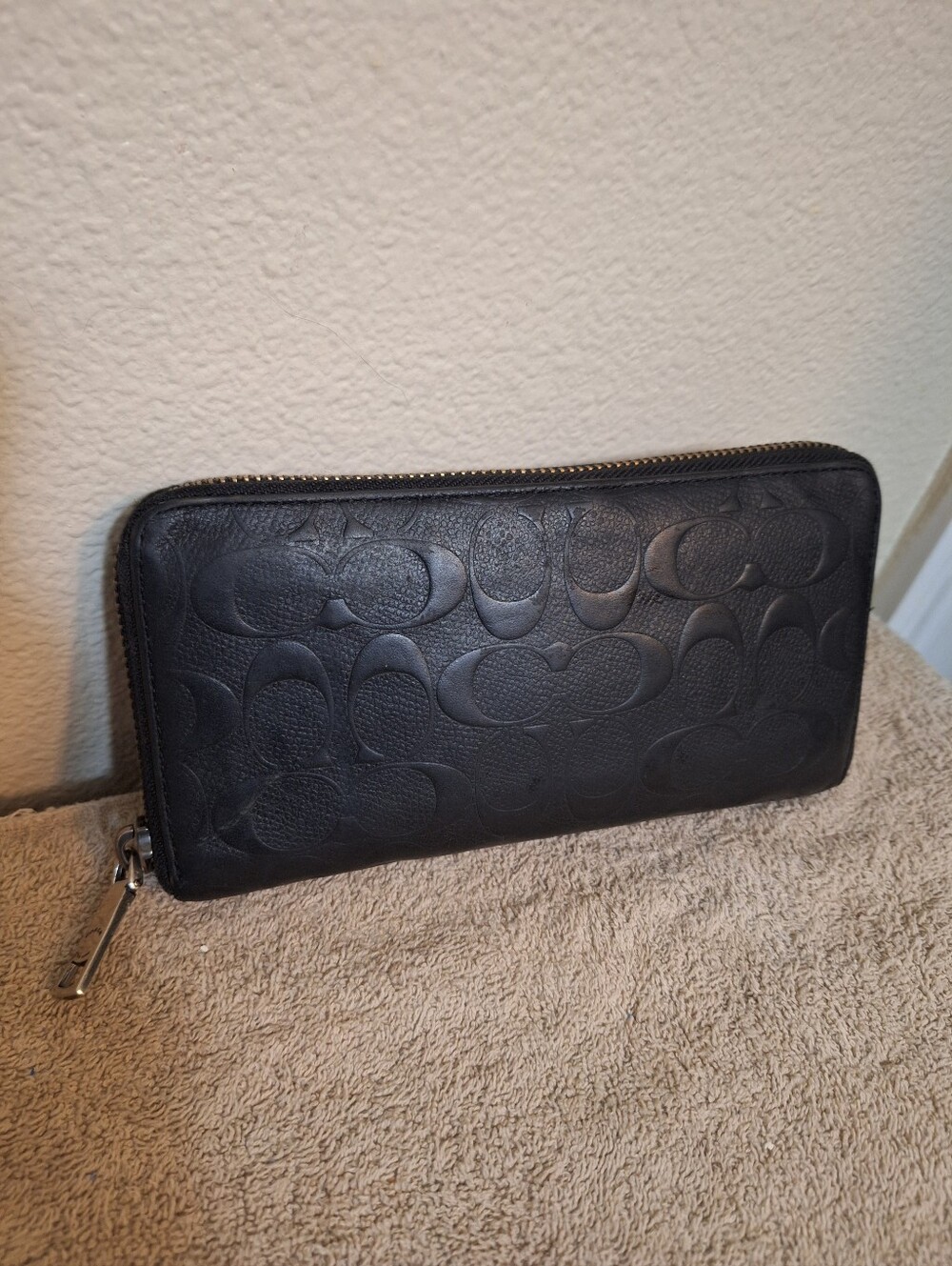 Vintage Coach Leather Wallet Black